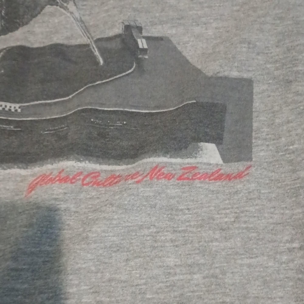 Gray Graphic Tee with Kiwi Design Women's Small - Picture 5 of 6